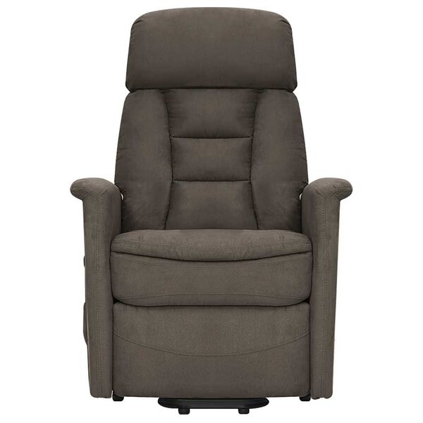 vidaXL Massagesessel mit Aufstehhilfe Dunkelgrau Mikrofasergewebe