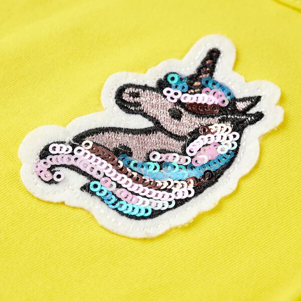 Kinder-T-Shirt Knallgelb 92