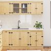 vidaXL Schrank mit Regal mit Speicher 4 pcs Honig Massives Kiefernholz