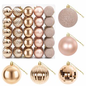 vidaXL Weihnachtskugelset 50 stk. Ros&eacute;gold Durchmesser 8 cm Polystyrol