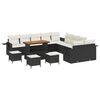 vidaXL Gartensofa-set 14 stk. Schwarz Poly-Rattan