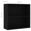 vidaXL Bücherregal Schwarz 80x30x76,5 cm Holzwerkstoff