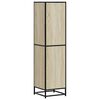 vidaXL Highboard Sonoma-Eiche 35,5x35x139 cm Holzwerkstoff Metall