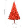 vidaXL K&uuml;nstlicher Weihnachtsbaum Beleuchtung & Kugeln Rot 180 cm