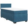 vidaXL Boxspringbett mit Matratze Blau 100x200 cm Samt