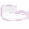 vidaXL Boxspringbett mit Matratze Dunkelblau 200 x 200 cm Stoff