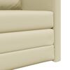 vidaXL Schlafsofa 60cm Creme Kunstleder