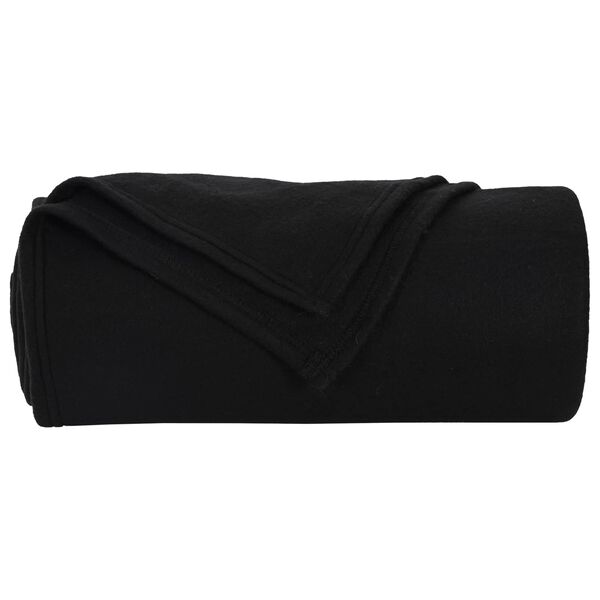vidaXL Wohndecken 24 pcs Schwarz 240 x 220 cm Fleece