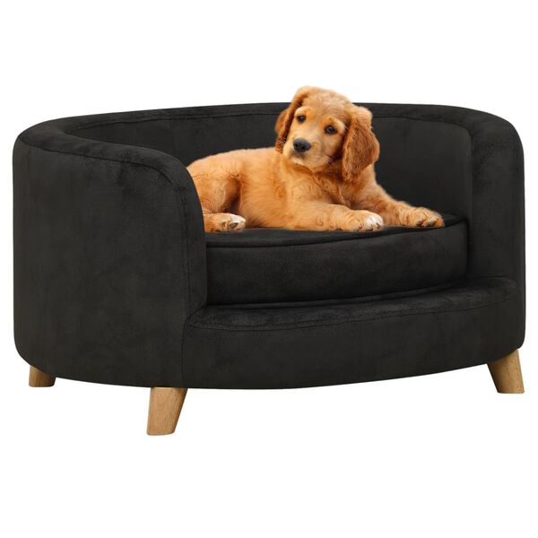 vidaXL Hundesofa Schwarz 69x69x36 cm Pl&uuml;sch