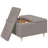 vidaXL Knopf Hocker mit Kissen Taupe 80 x 80 x 45 cm Stoff