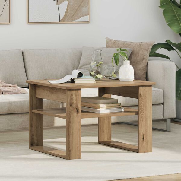 vidaXL Couchtisch Artisan-Eiche 64 x 54 x 44 cm Holzwerkstoff