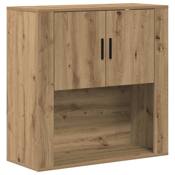 vidaXL Wandschrank Eiche handwerklich 80 x 33 x 80 cm Holzwerkstoff