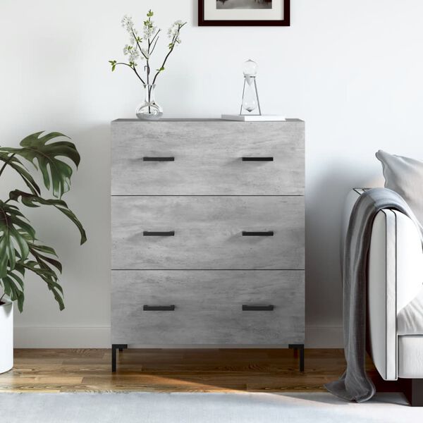 vidaXL Sideboard Betongrau 69,5x34x90 cm Holzwerkstoff