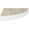 vidaXL Eck-Wandregal 2 Stk. Eiche und Wei&szlig; 25x25x3,8 cm MDF