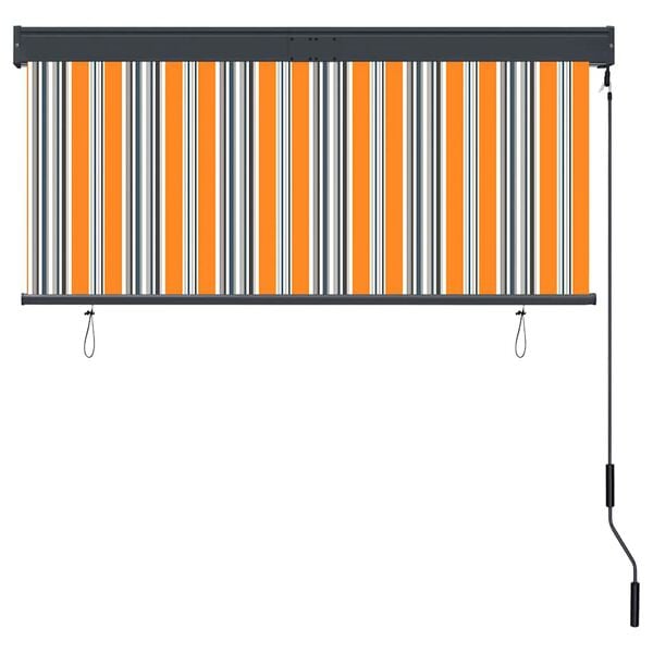 vidaXL Au&szlig;enrollo 140x250 cm Gelb und Blau