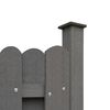 vidaXL Zaunelement mit 2 Pfosten WPC 180x180 cm Grau