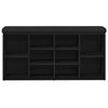 vidaXL Schuhbank Schwarz Eichen-Optik 102 x 32 x 50 cm Holzwerkstoff