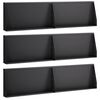vidaXL St&uuml;tzmauer 6 stk. 80 x 12 x 30 cm Stahl Schwarz