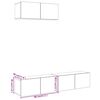 vidaXL 3-tlg. TV-Schrank-Set Wandmontage Artisan-Eiche Holzwerkstoff