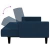 vidaXL Schlafsofa 2-Sitzer mit Hocker Blau Samt