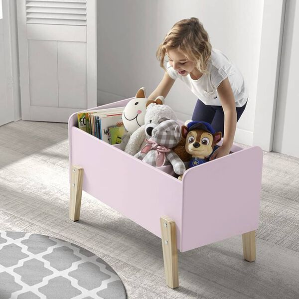Vipack Kids Spielzeugkiste Kiddy Holz Altrosa