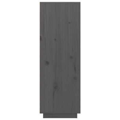 vidaXL Highboard Grau 60x40x116,5 cm Massivholz Kiefer