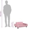 vidaXL Hundebett Rosa 70x45x33 cm Samt