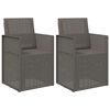 vidaXL Garten Esszimmerst&uuml;hle 2 pcs Hellgrau PP