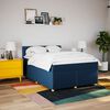 vidaXL Boxspringbett mit Matratze Blau 160x200 cm Stoff