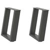 vidaXL Couchtischbeine U-Form 2 Stk. Anthrazit 28x(42-43) cm Stahl