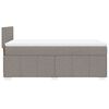 vidaXL Boxspringbett mit Matratze Taupe 90x190 cm Stoff