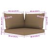 vidaXL 12-tlg. Garten-Lounge-Set mit Kissen Taupe