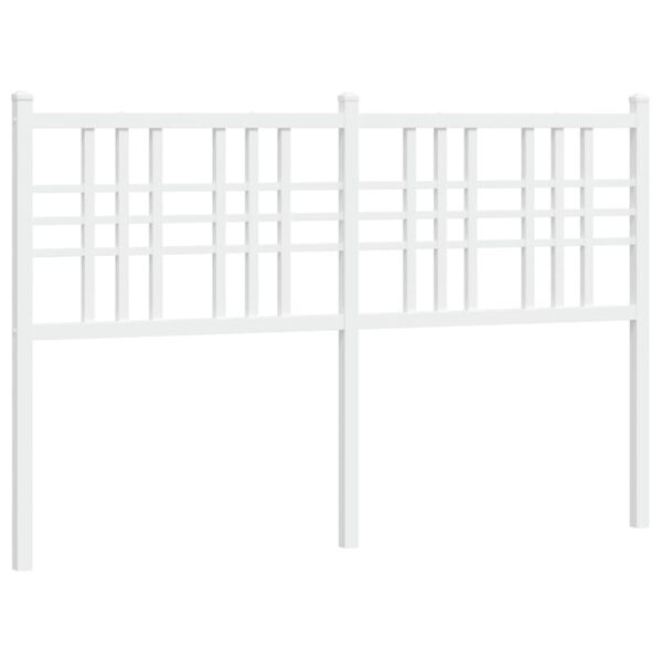 vidaXL Kopfteil Metall Weiß 120 cm