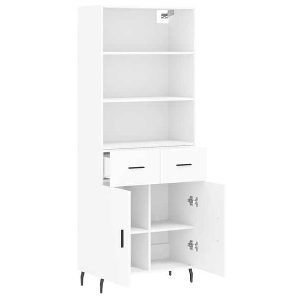 vidaXL Highboard Wei&szlig; 69,5x34x180 cm Holzwerkstoff