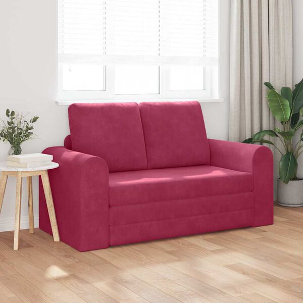 vidaXL Schlafsofa Weinrot 148 x 71 x 83 cm Samt