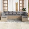 vidaXL Sofa Set mit Kissen 9 pcs Beige Poly Rattan