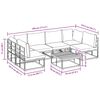 vidaXL Garten-Sofa-Set mit Kissen 7 pcs Schwarz Aluminium