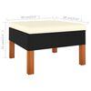vidaXL 10-tlg. Garten-Lounge-Set Poly Rattan Eukalyptusholz Schwarz