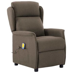 vidaXL Massagesessel Taupe 93,5 x 67,5 x 101,5 cm Stoff
