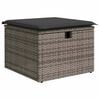 vidaXL 10-tlg. Garten-Sofagarnitur mit Kissen Grau Poly Rattan