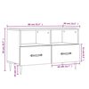vidaXL TV-Schrank Betongrau 80x36x50 cm Holzwerkstoff