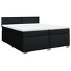 vidaXL Boxspringbett mit Matratze Schwarz 200x200 cm Stoff