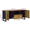vidaXL TV-Schrank 105x33,5x46 cm Massivholz Mango & Holzwerkstoff