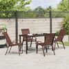 vidaXL Garten Essgruppe 5 pcs Braun und Schwarz