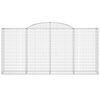 vidaXL Gabionen mit Hochbogen 11 Stk 300x50x140/160cm Verzinktes Eisen