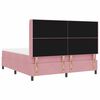 vidaXL Boxspringbett mit Matratze mit LED Rosa 180 x 200 cm Samt