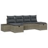 vidaXL Gartensofa-set 6 stk. Grau Poly-Rattan