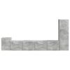 vidaXL TV-Schrankset Wandmontiert 3 pcs Beton Grau Holzwerkstoff
