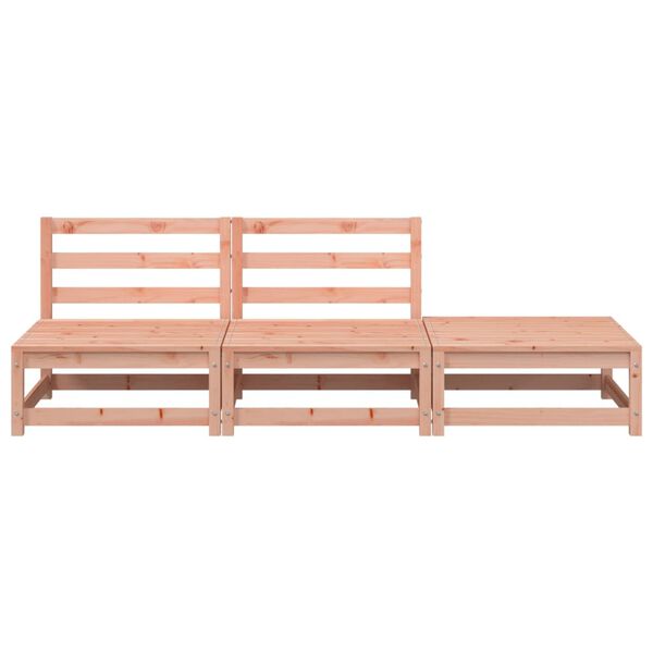 vidaXL Gartensofa ohne Armlehnen mit Hocker Massivholz Douglasie