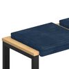 vidaXL Bankkissen 2 pcs Pl&uuml;schcord Marineblau Tiefe 35 cm